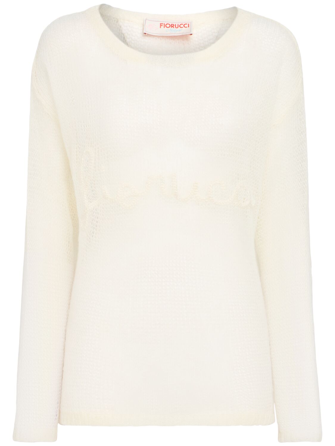 Pull-over En Maille D’acrylique Mélangé Logo - FIORUCCI - Modalova