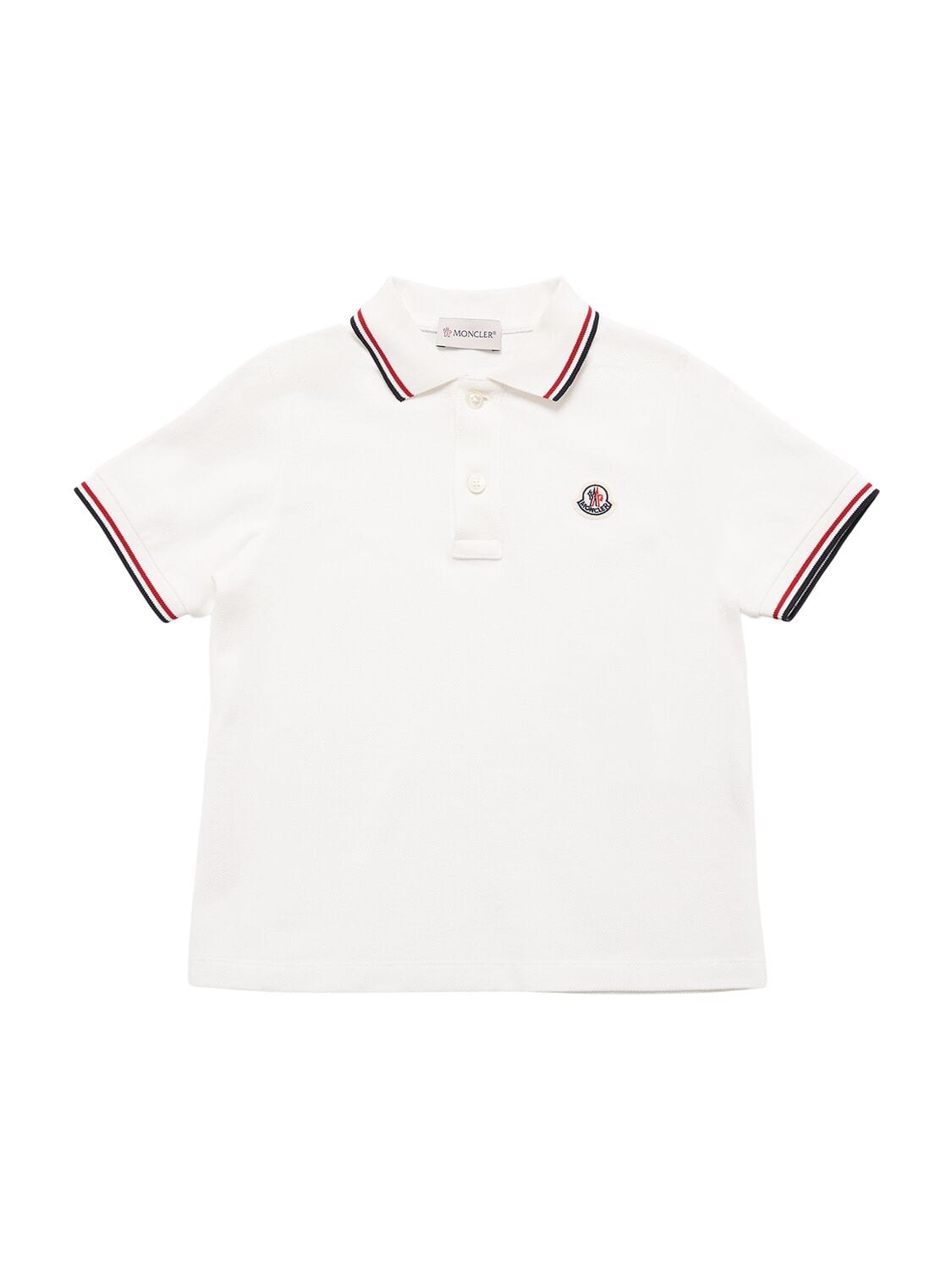 Tricolour Trimmed Cotton Piquet Polo