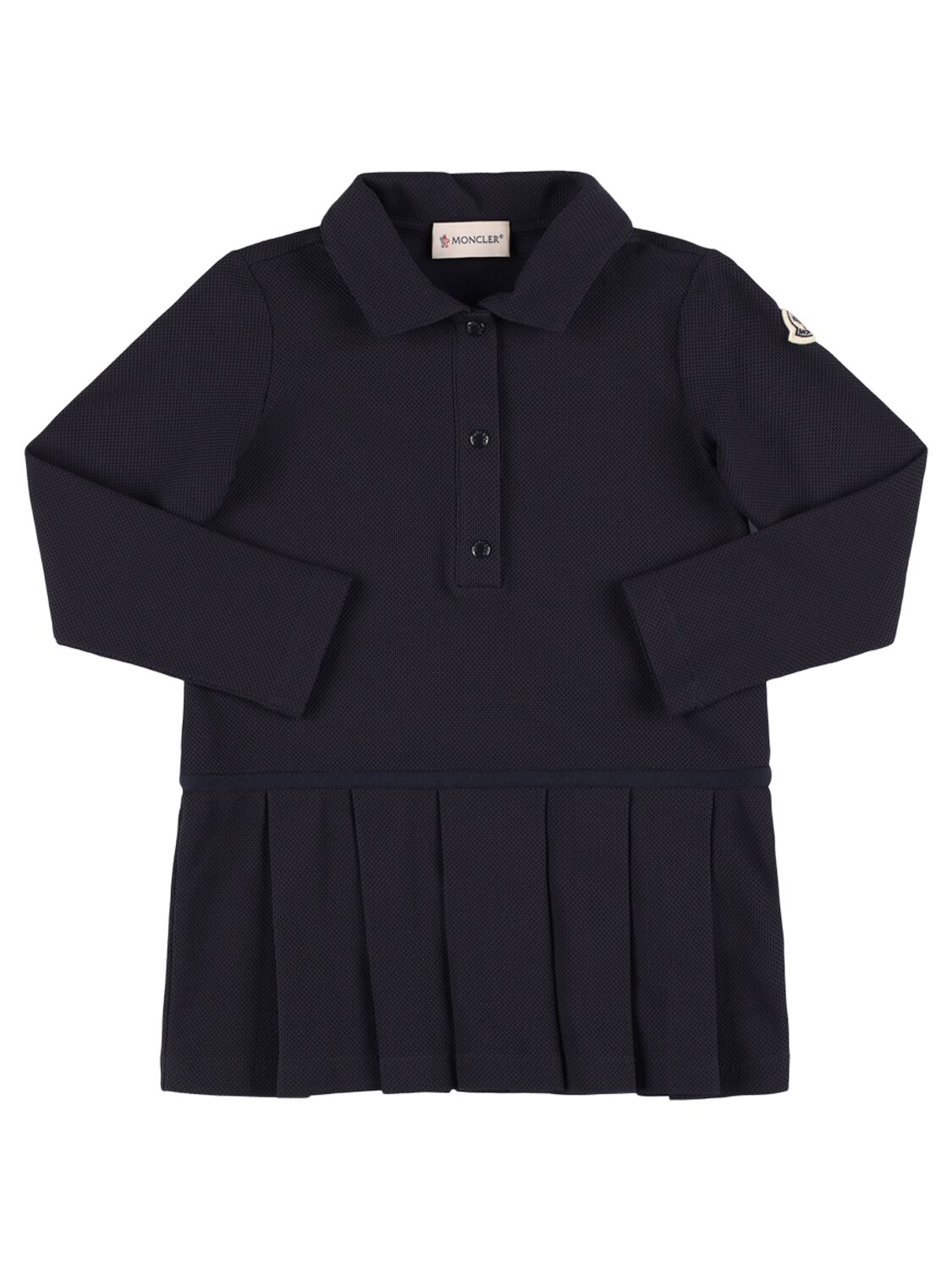 MONCLER Cotton Blend Piquet Polo Shirt Dress