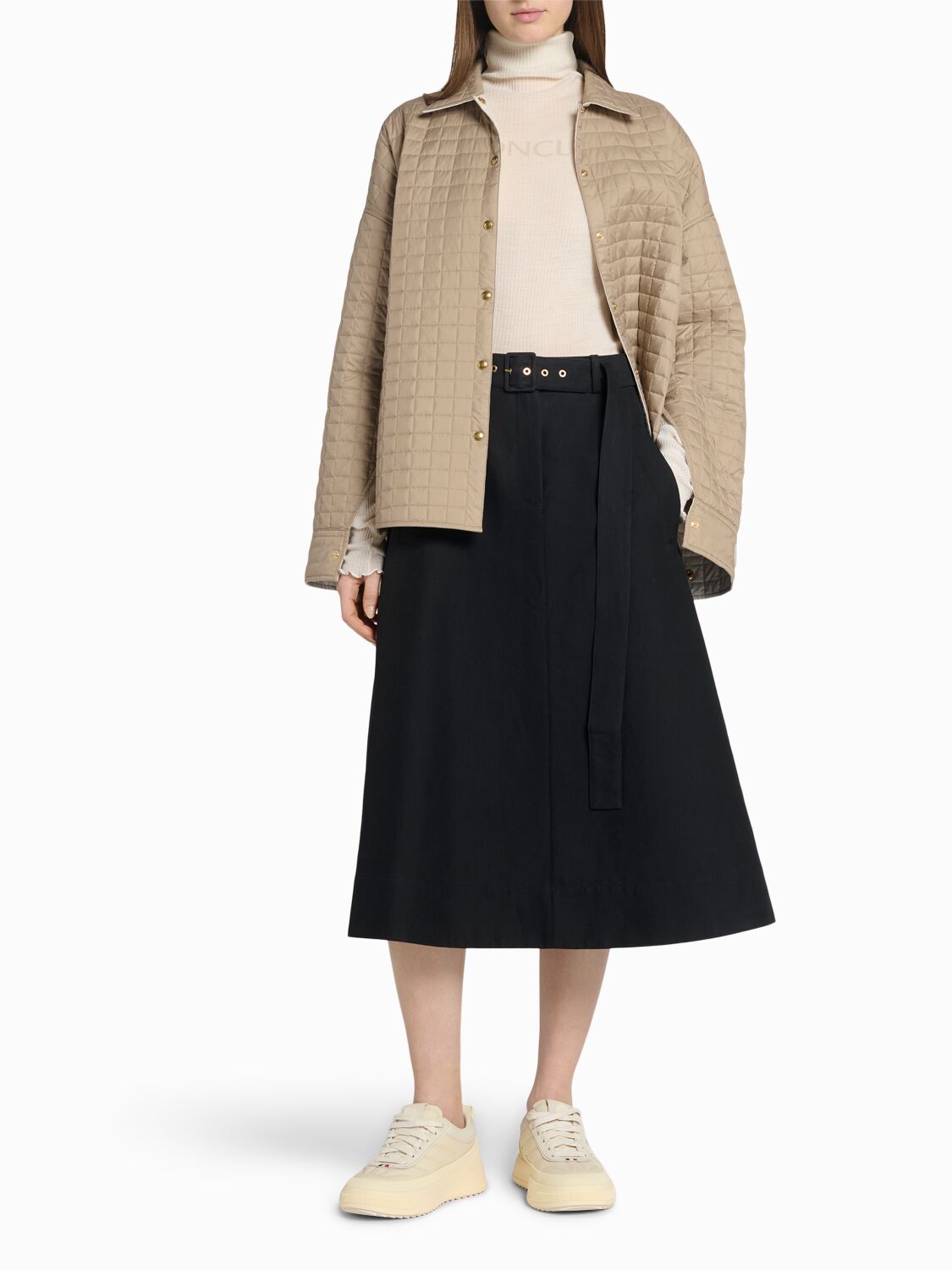 Moncler Belted Button-fastening Midi Skirt