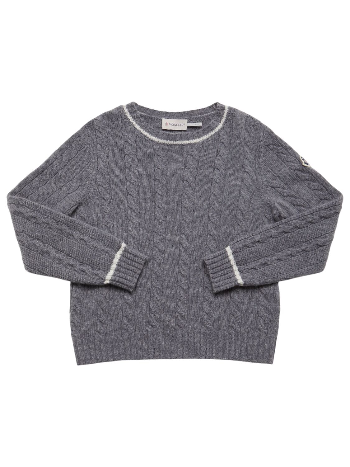 Stripe Trimmed Wool Sweater