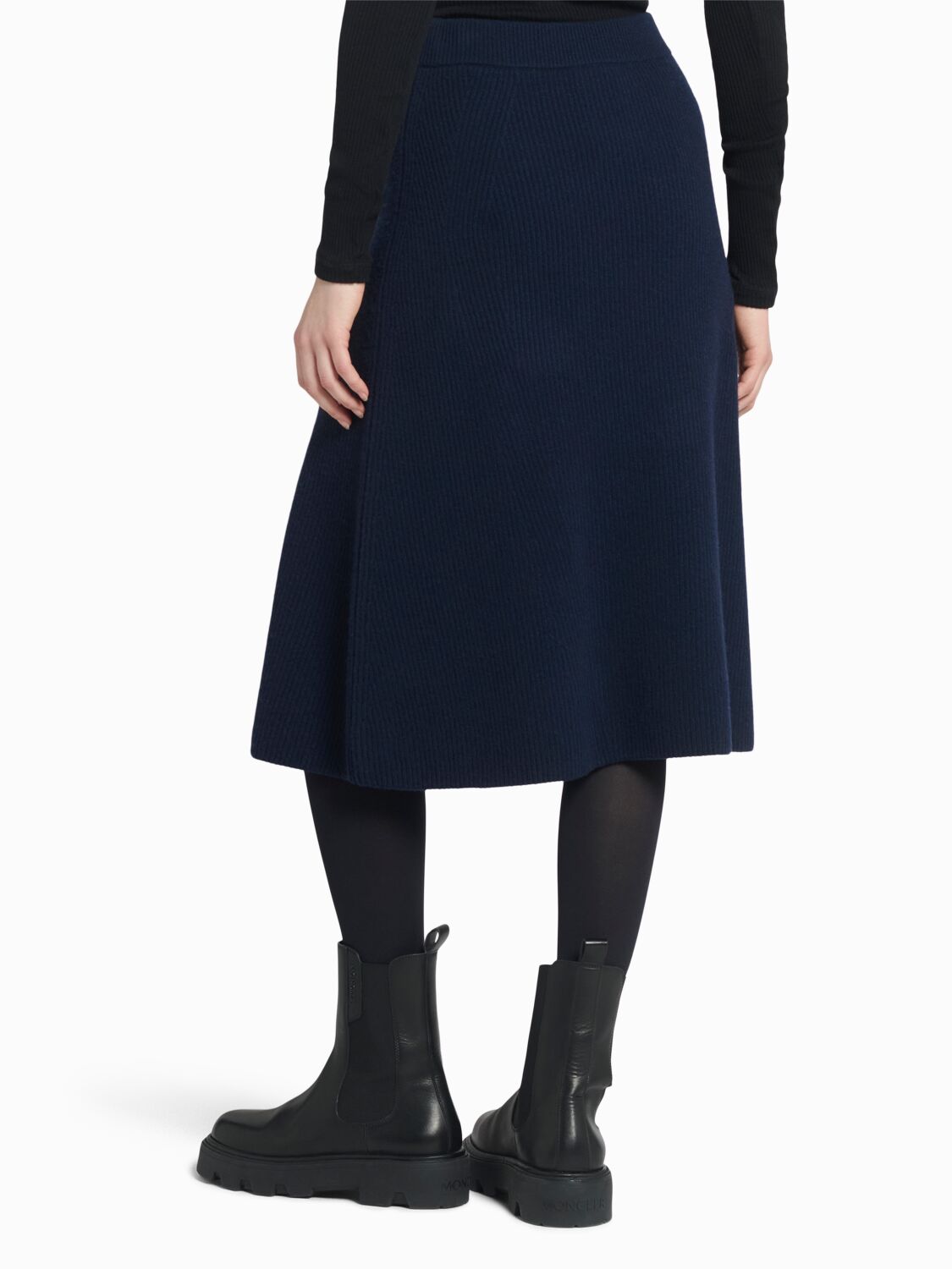 Moncler Wool & Cashmere Midi Skirt