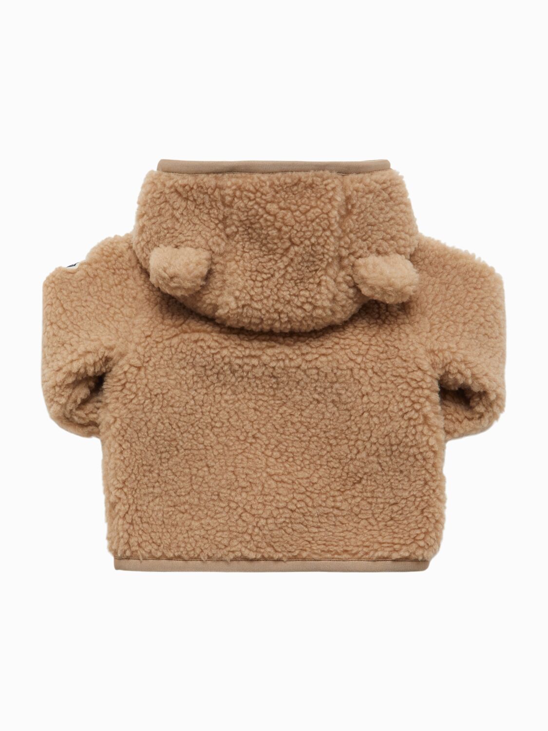 Moncler Teddy Ears Tech Zip-up Hoodie Jacket In Metallic