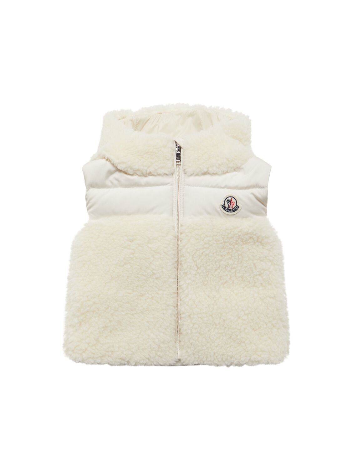 Moncler Botha Tech Teddy Down Vest In Multi