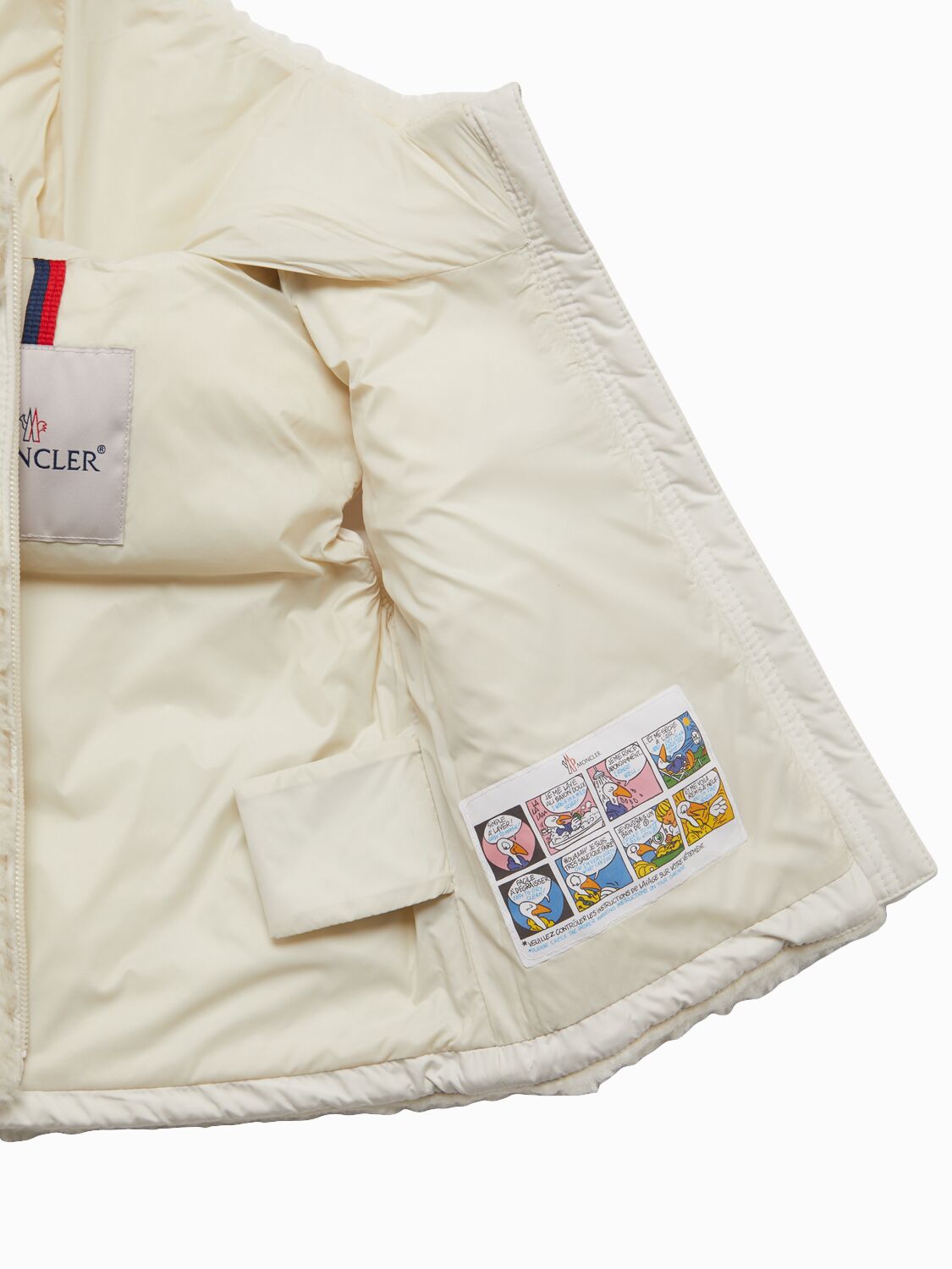 Moncler Botha Tech Teddy Down Vest In Multi