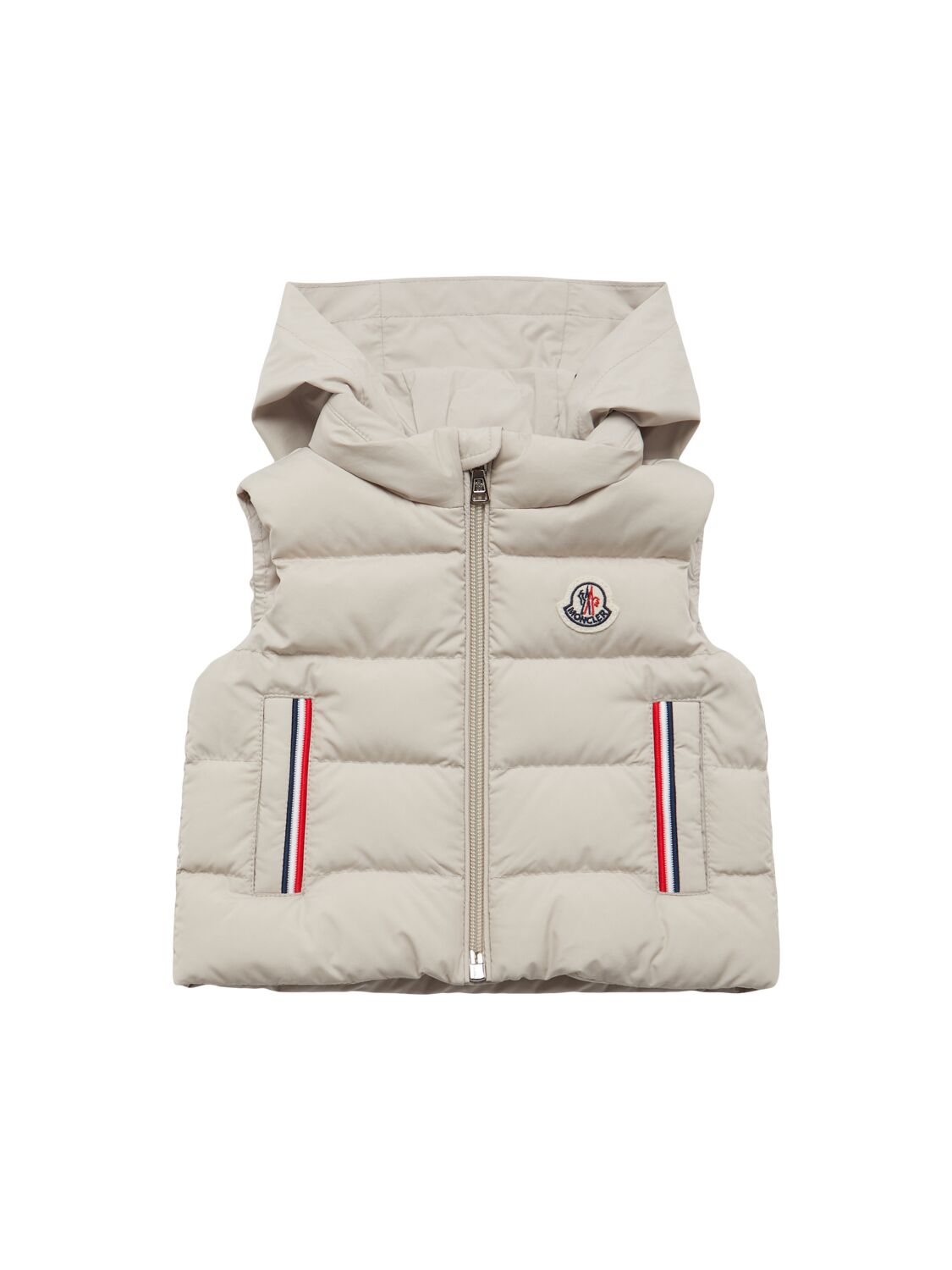 Moncler Kids' Buang Tech Down Vest In Neutral