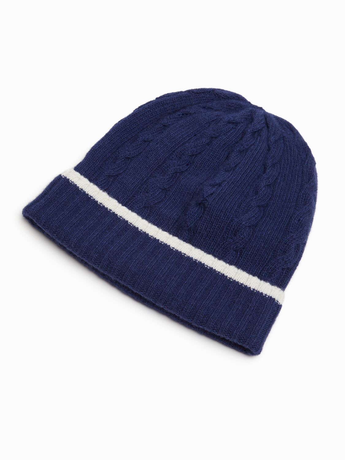 Moncler Stripe Trimmed Virgin Wool Beanie