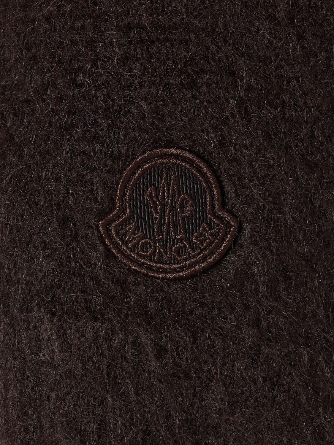 Moncler Logo Mohair & Wool Blend Cape