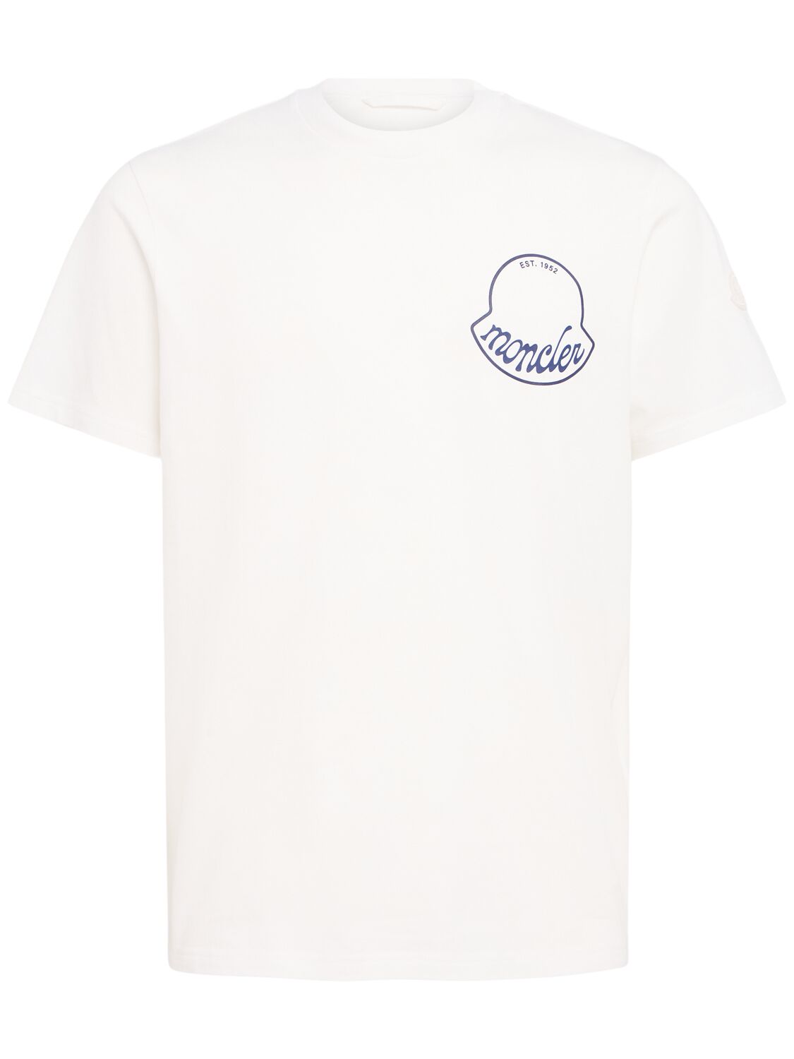 T-shirt En Coton À Logo - MONCLER - Modalova