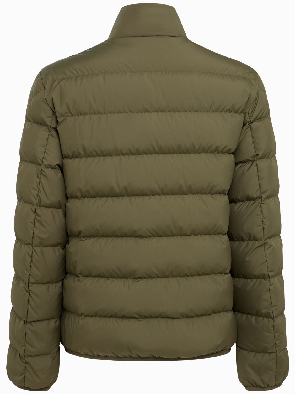 Moncler Collar Puffer Quilted Pockets Coat In Green