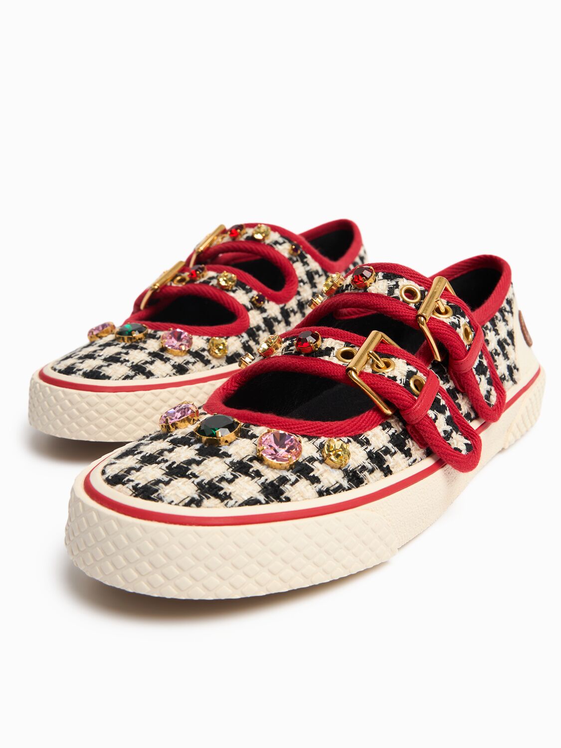 Valentino Dollyboard Cotton Sneakers In Red