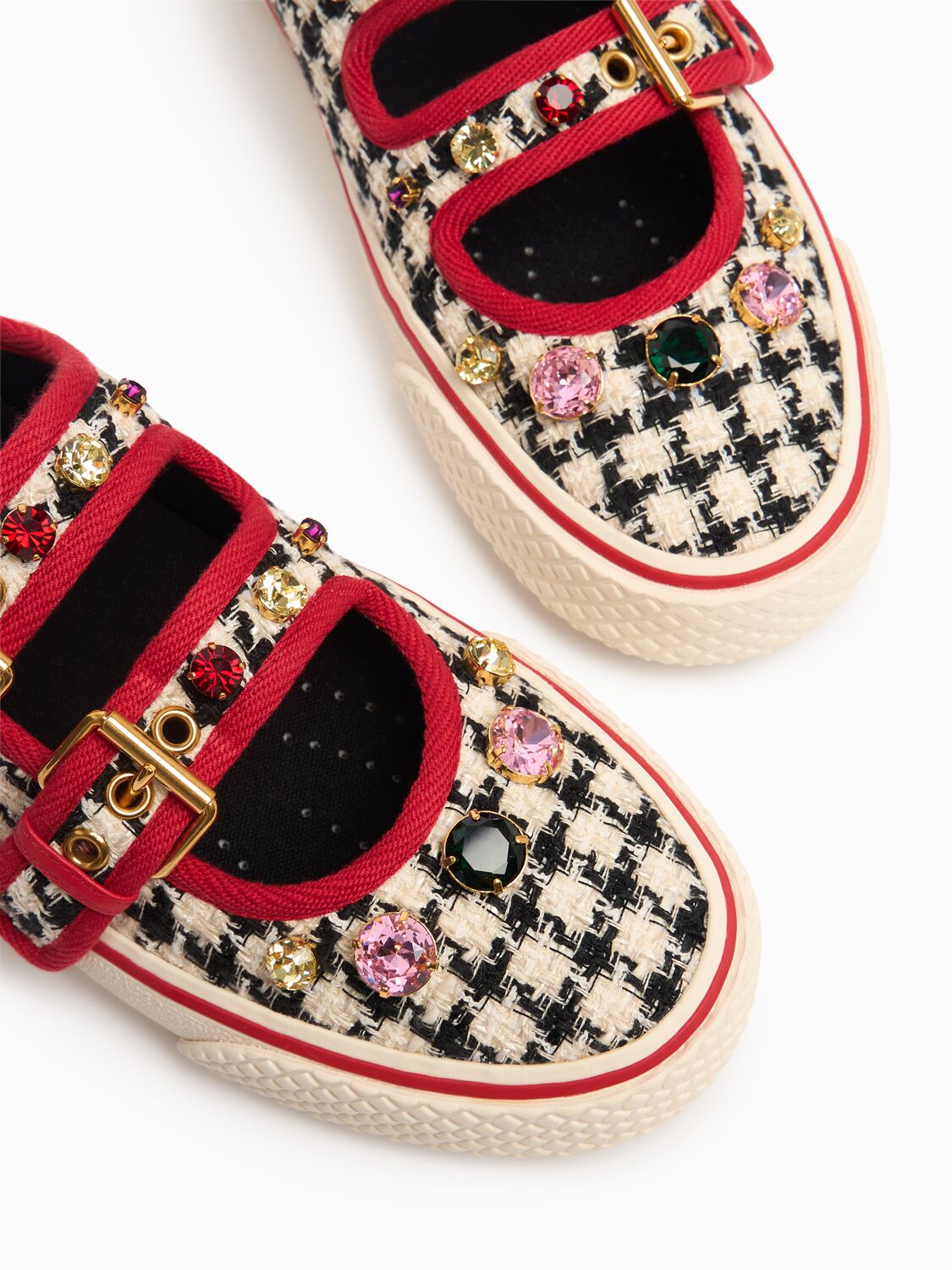 Valentino Dollyboard Cotton Sneakers In Red
