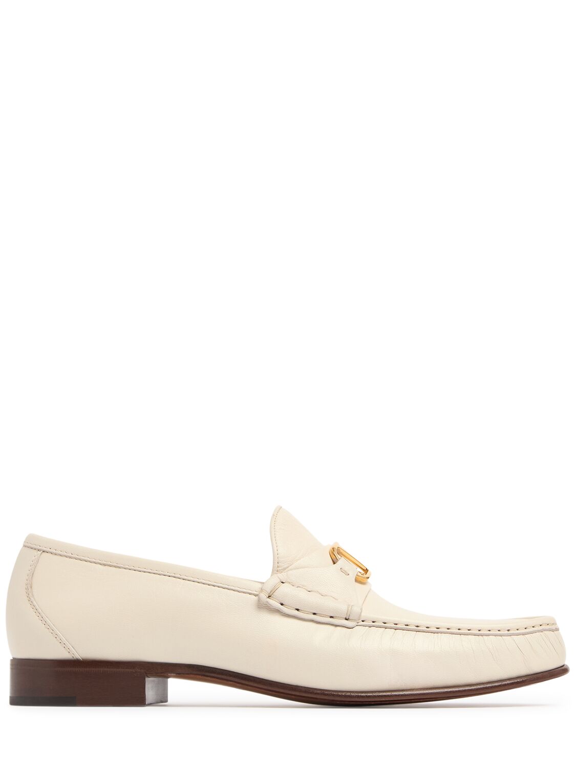 Valentino Garavani V Logo Leather Loafers