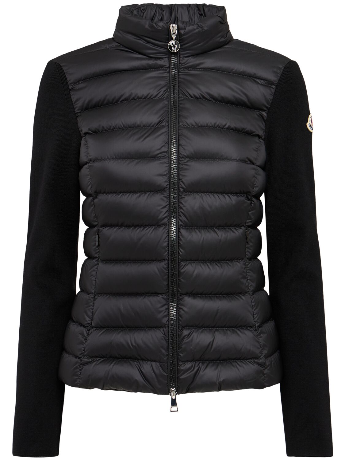 Moncler Wool & Nylon Down Zip-up Cardigan