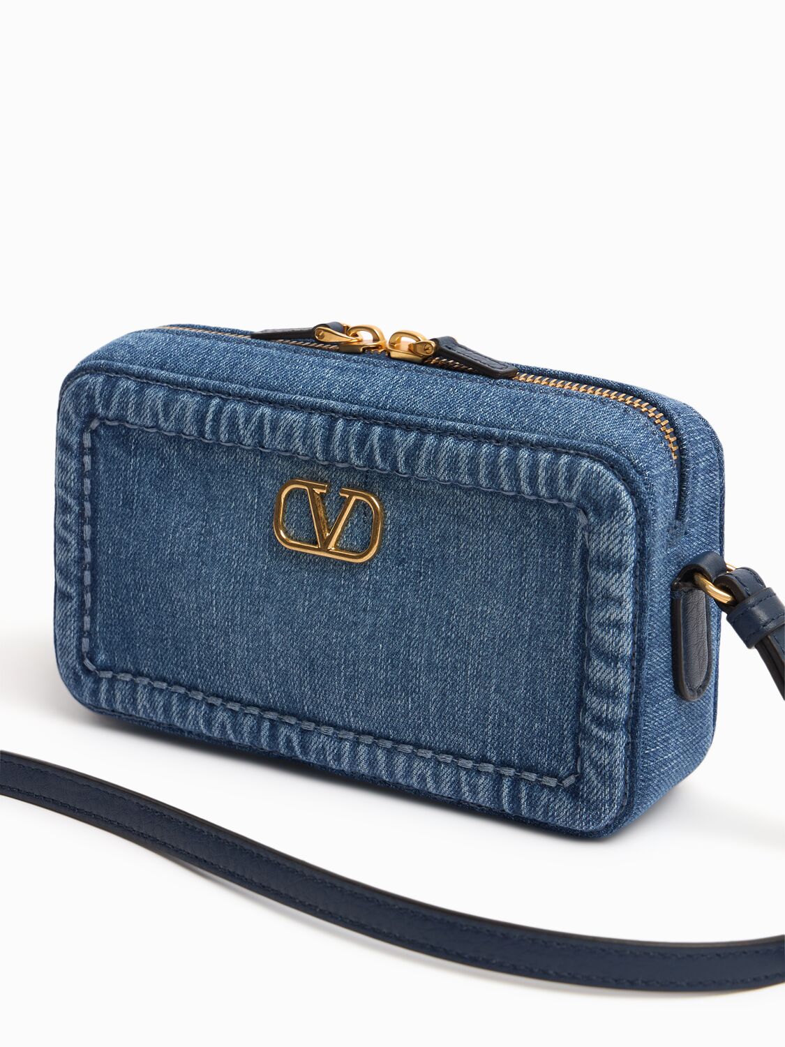 Valentino Mini Alltime Denim Camera Bag