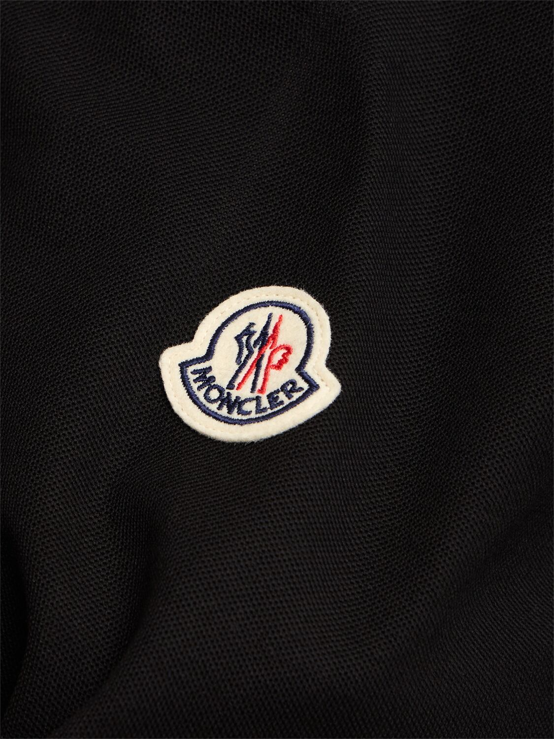 Moncler Logo Cotton Piquet Polo Shirt