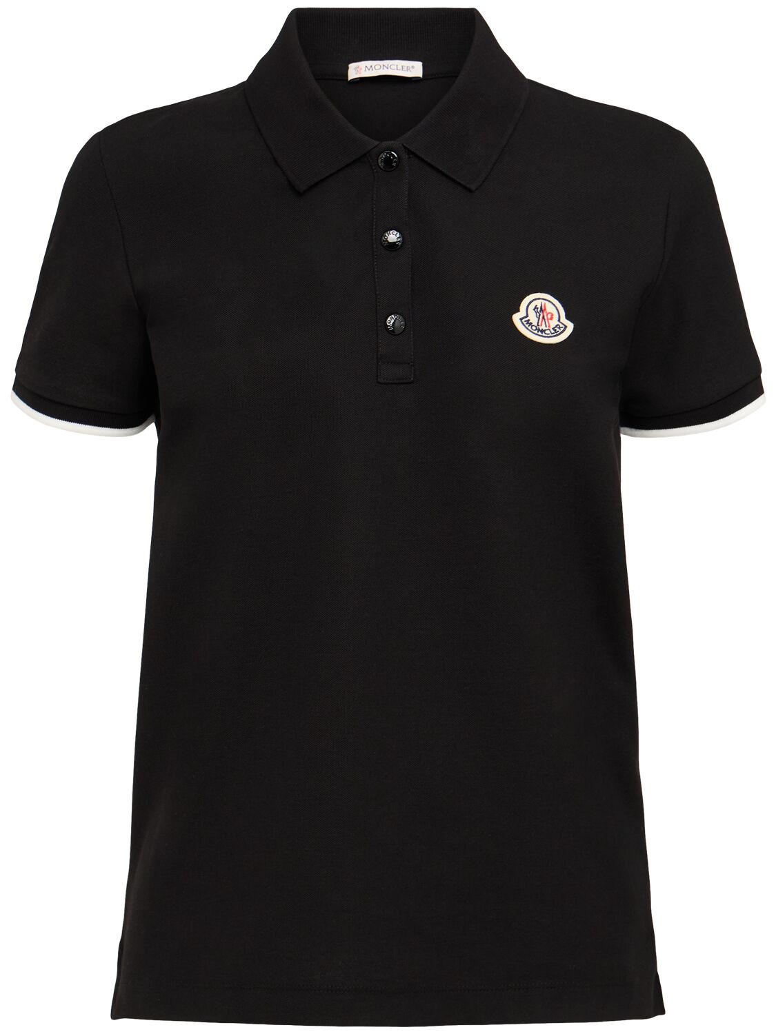 Moncler Logo Cotton Piquet Polo Shirt