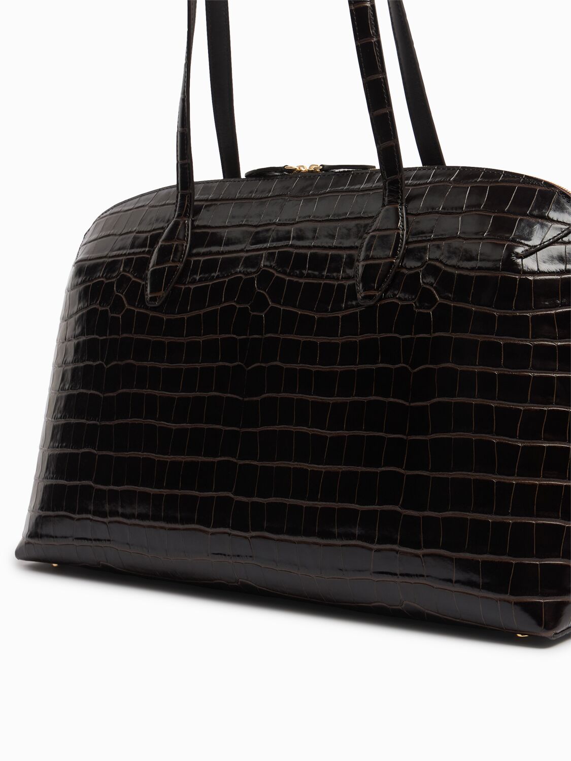 Totême Day Croc Embossed Leather Tote Bag