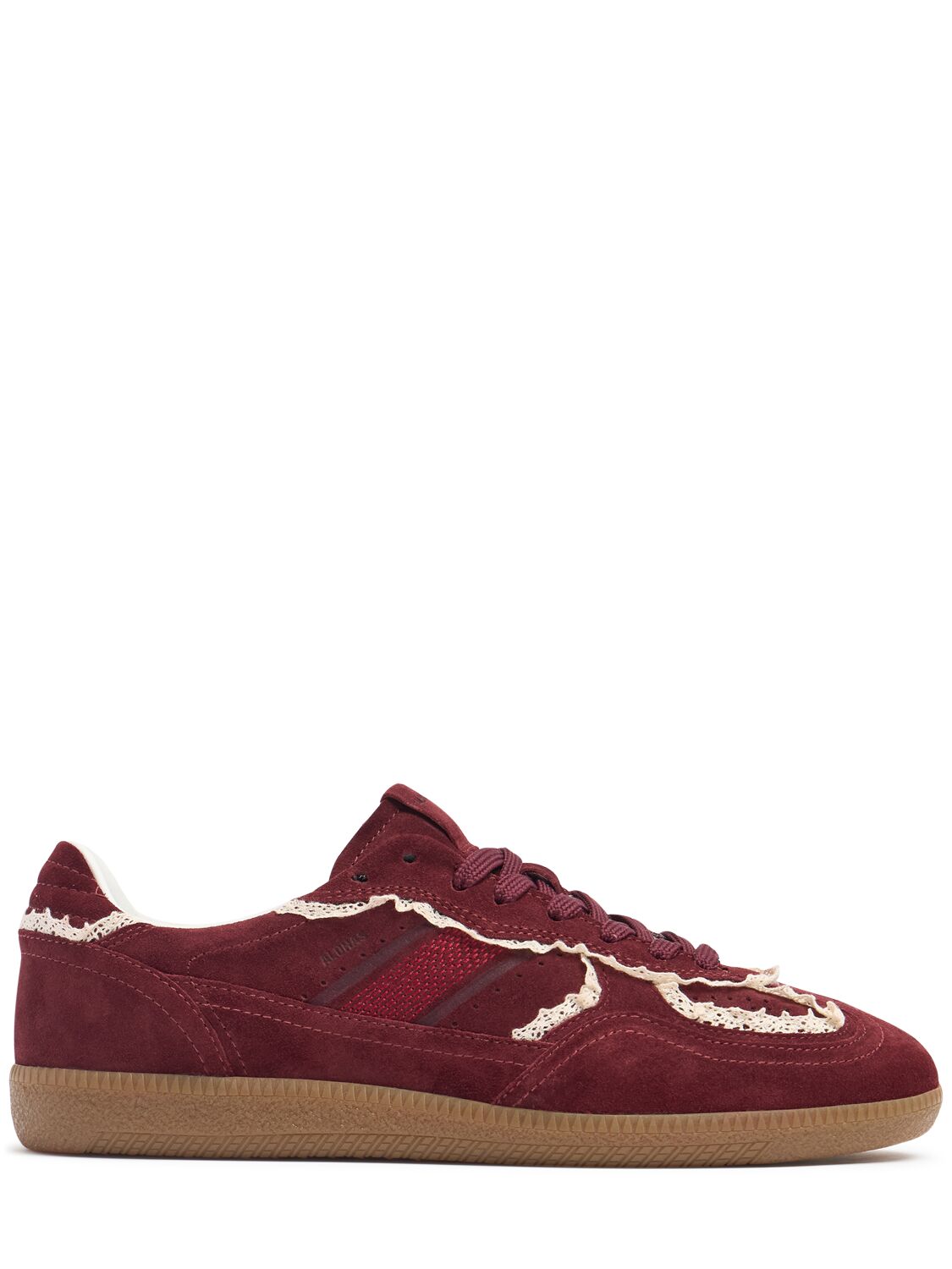 Crochet & Suede Lace-up Sneakers