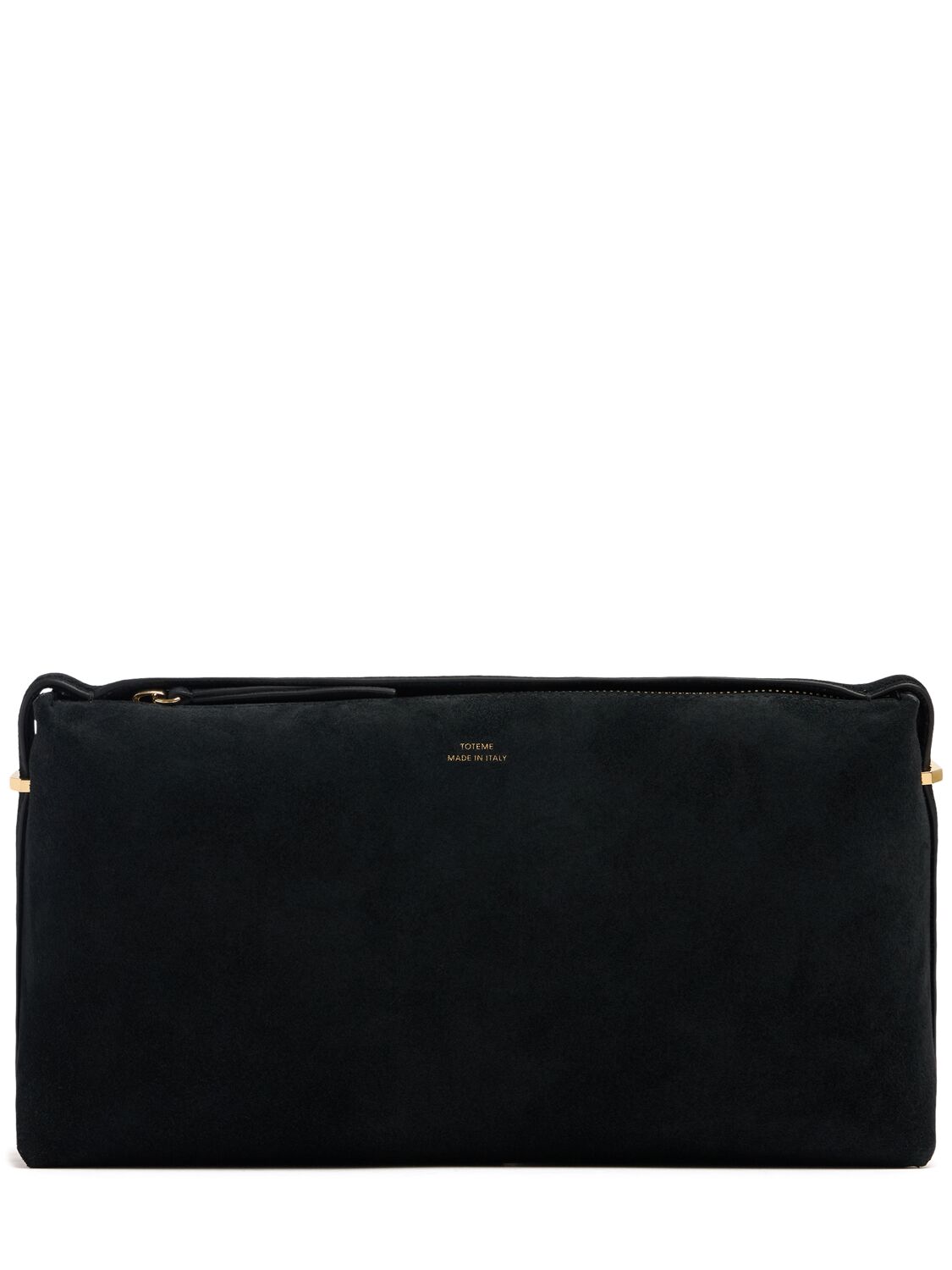 Totême Scoop Suede Clutch In Black