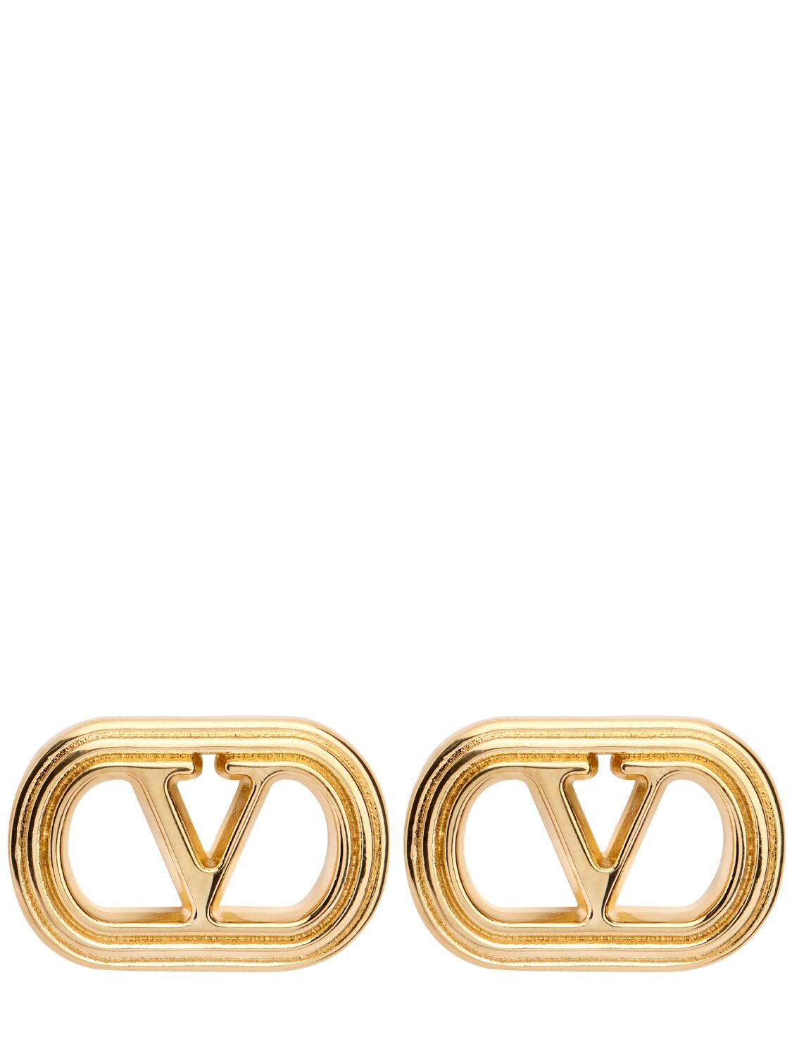 Valentino Garavani Ovalette Stud Earrings In Gold