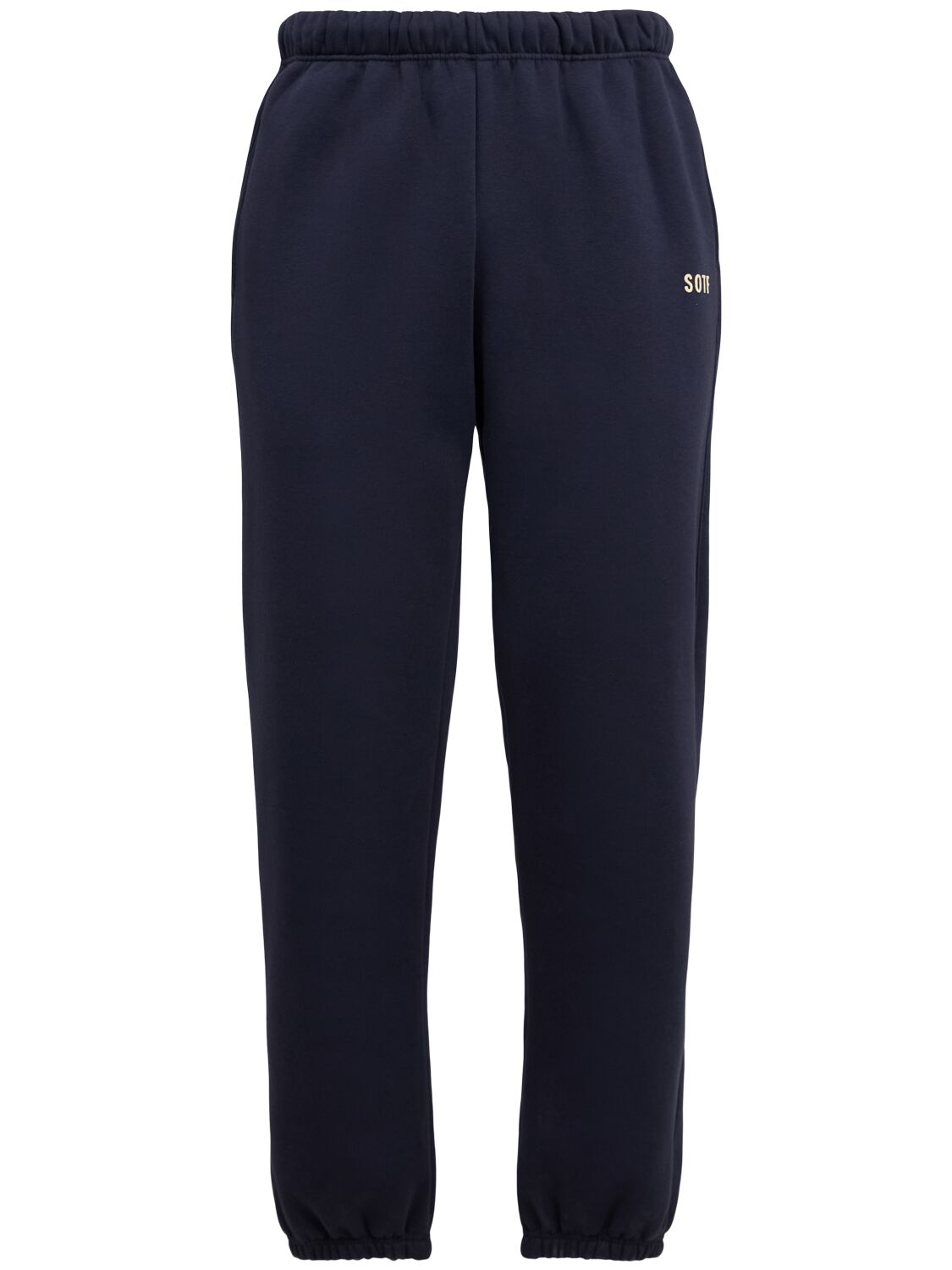 Cotton Blend Elastic Cuff Sweatpants