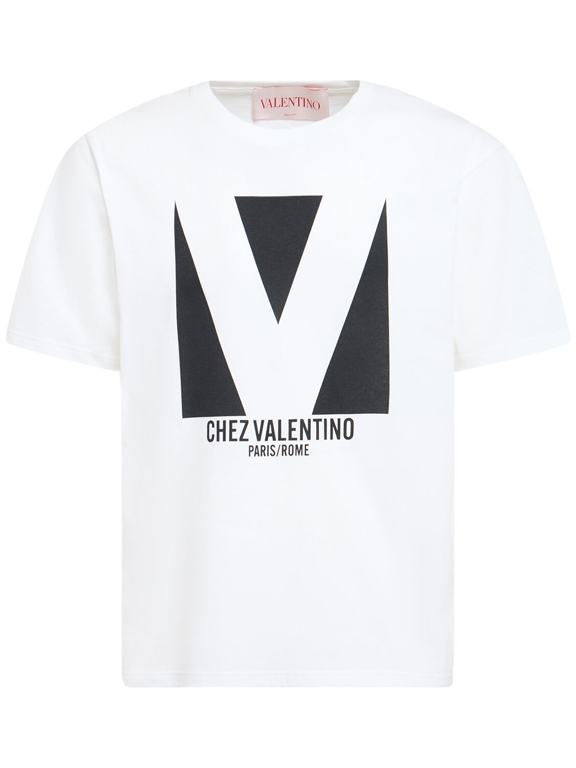 Valentino Mens Avorio Logo-print Crew-neck Cotton-jersey T-shirt