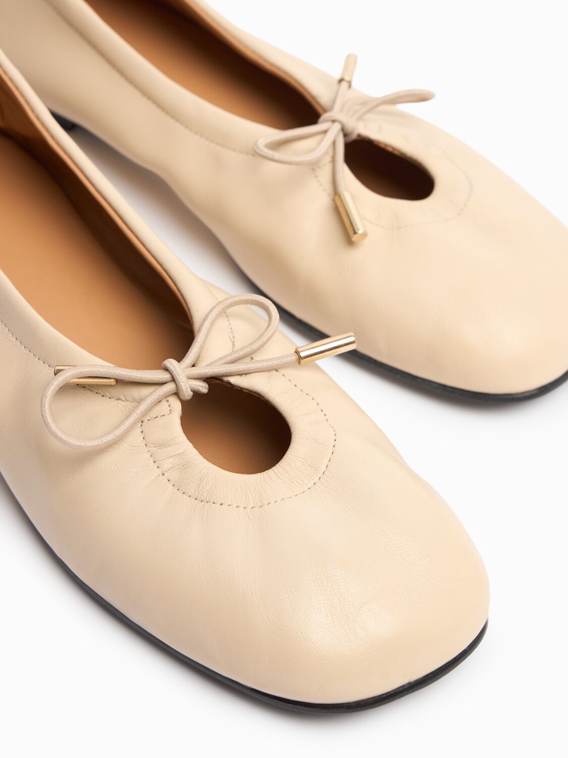 Alohas Rosalind Lace-up Leather Ballerina Flats