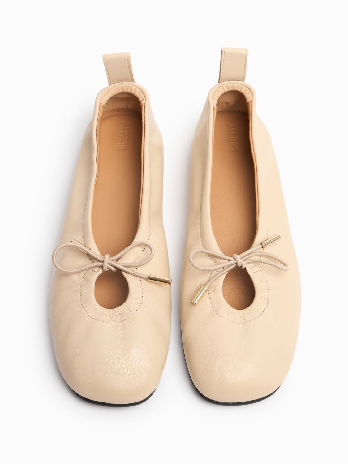 Alohas Rosalind Lace-up Leather Ballerina Flats