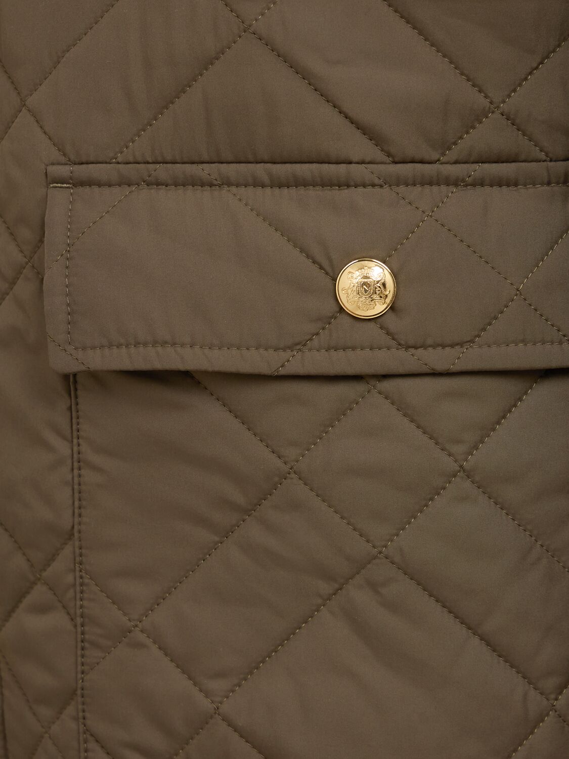 Nili Lotan Helah Quilted Shell Jacket In Green