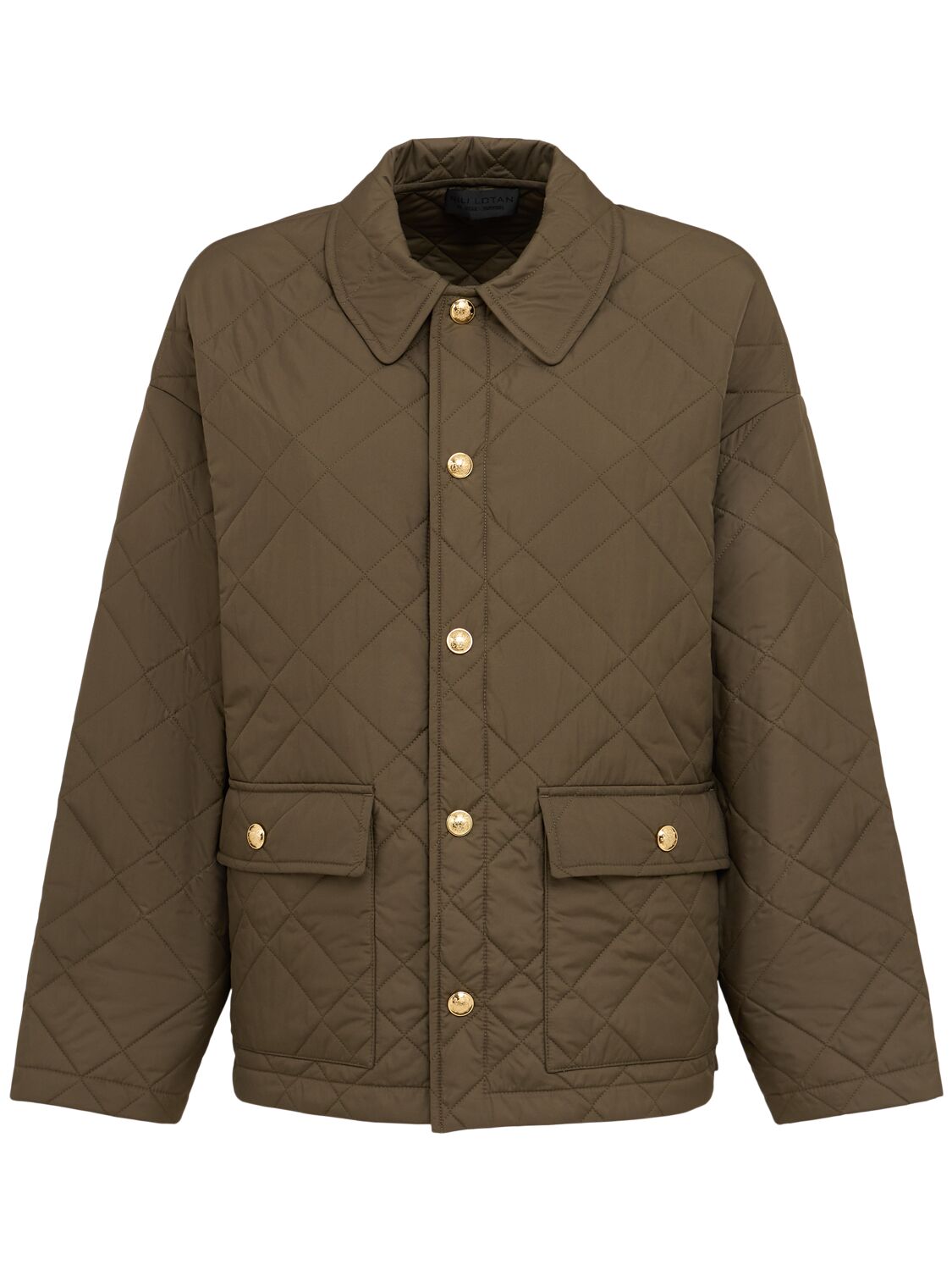 Nili Lotan Helah Quilted Shell Jacket In Green