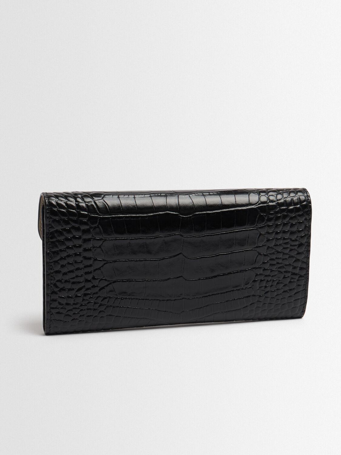 Totême T-lock Croc Embossed Leather Wallet