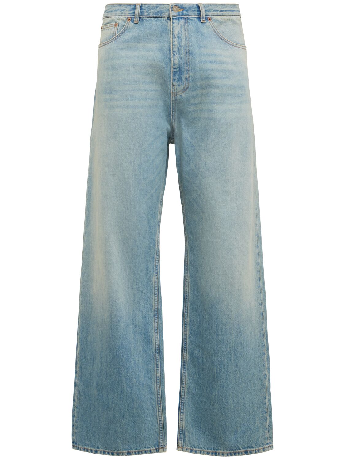 Washed Cotton Denim Jeans