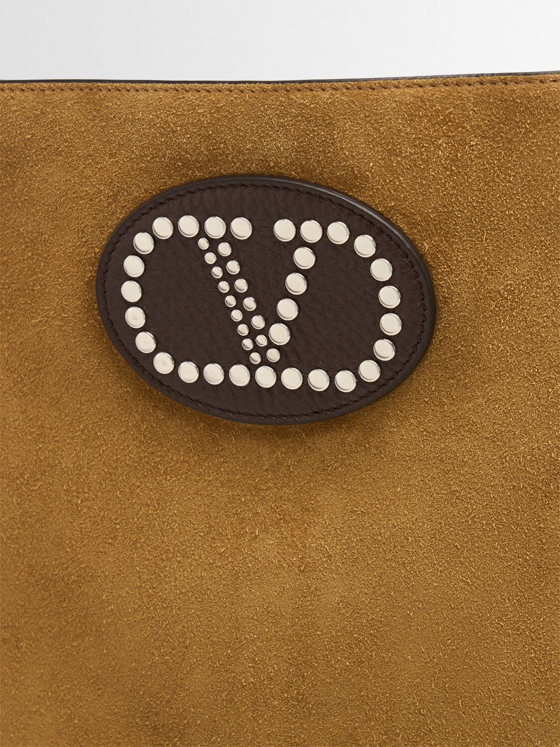 Valentino Vlogo Suede Crossbody Bag