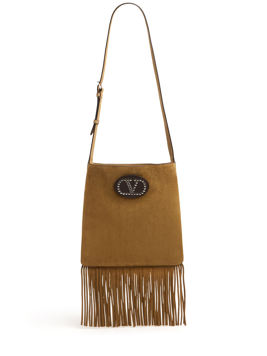 Valentino Garavani Vlogo Suede Crossbody Bag