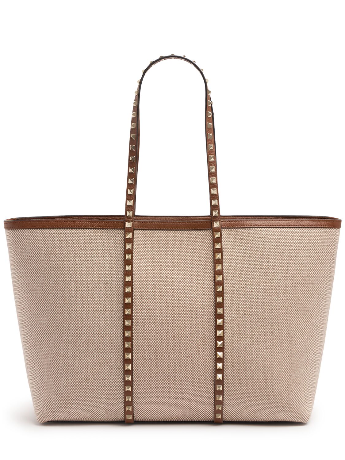 VALENTINO GARAVANI Rockstud Canvas Tote Bag
