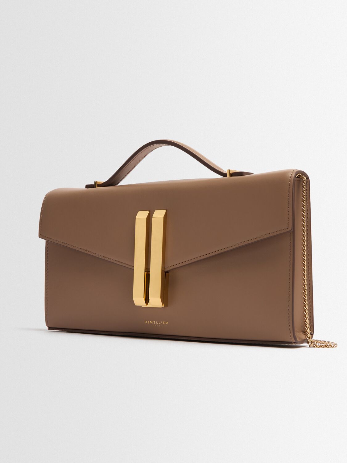 Demellier Vancouver Smooth Leather Clutch