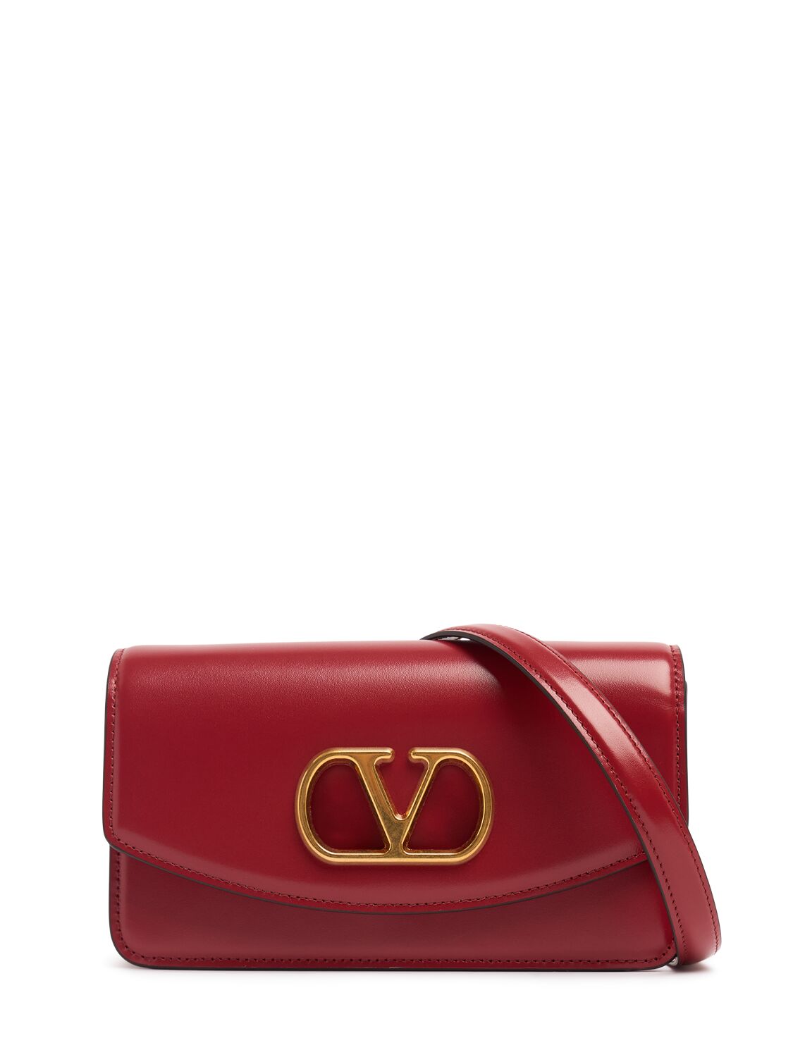 Valentino Garavani Small Shiny Leather Clutch