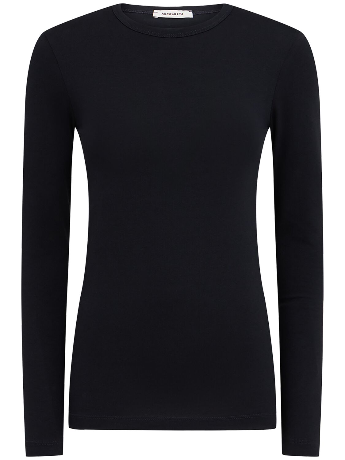Annagreta Sofia Long-sleeve Stretch Jersey T-shirt
