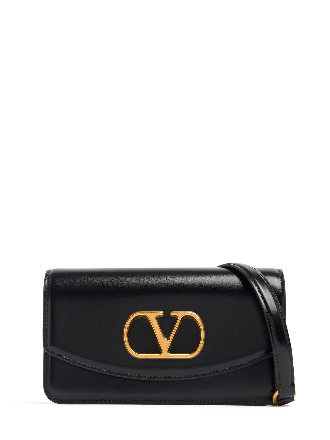 Valentino Garavani Small Shiny Leather Clutch