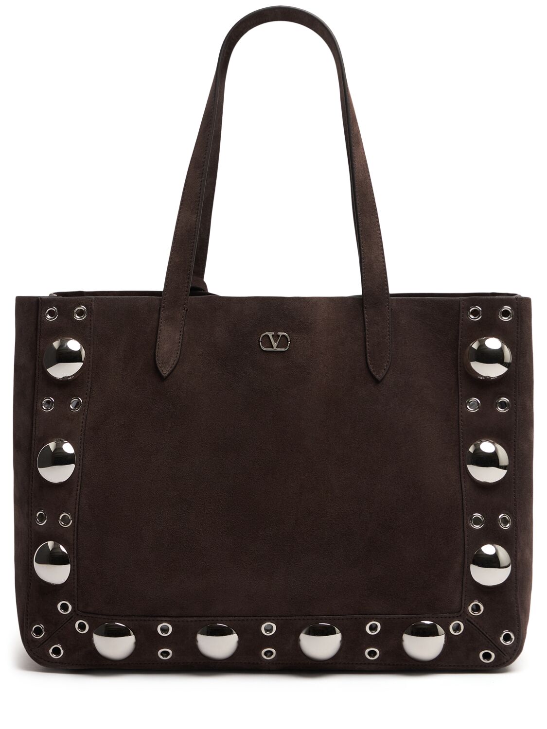 Valentino Garavani Embellished Suede Tote Bag
