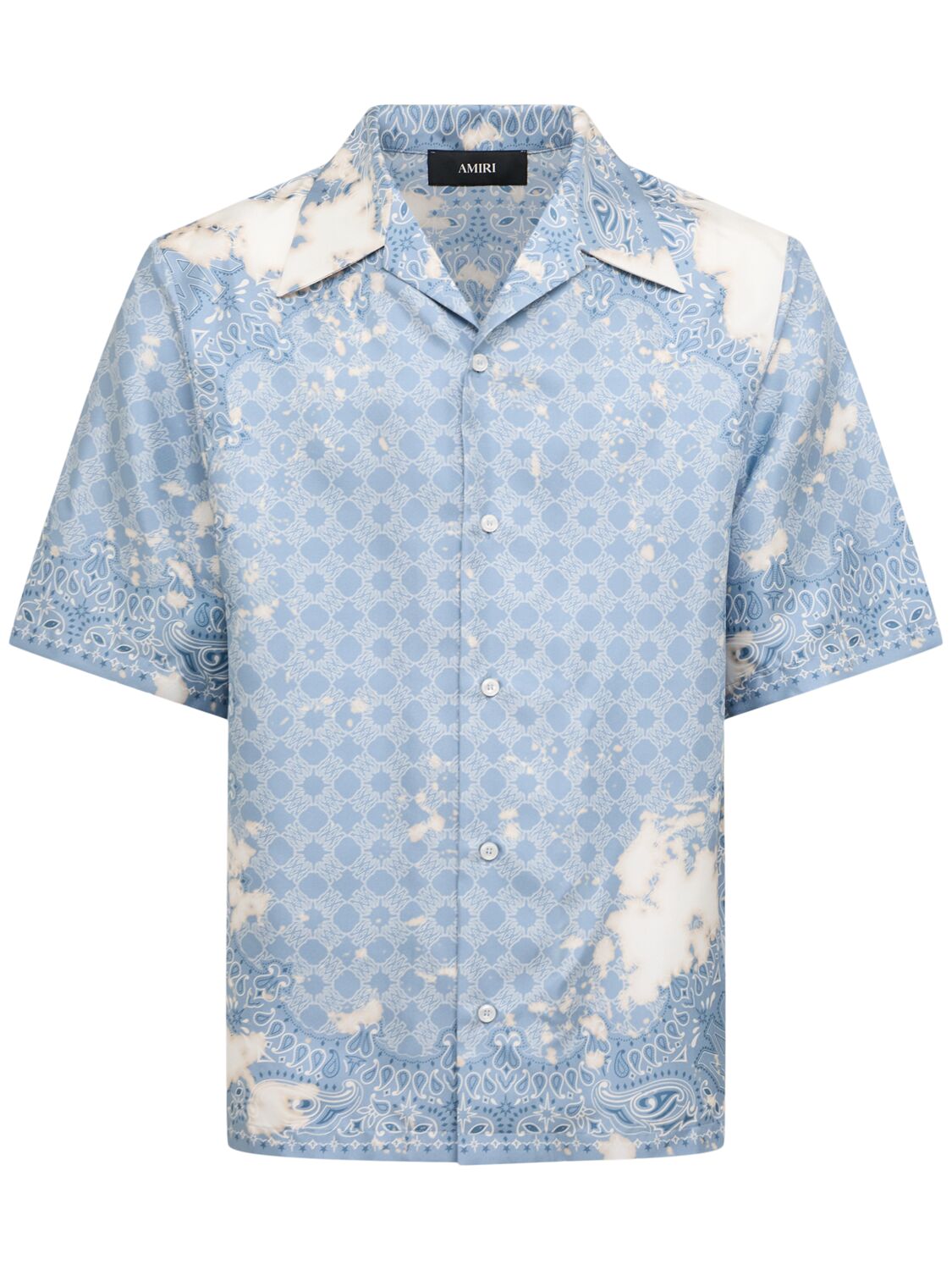 Chemise Manches Courtes Motif Bandana Décoloré - AMIRI - Modalova
