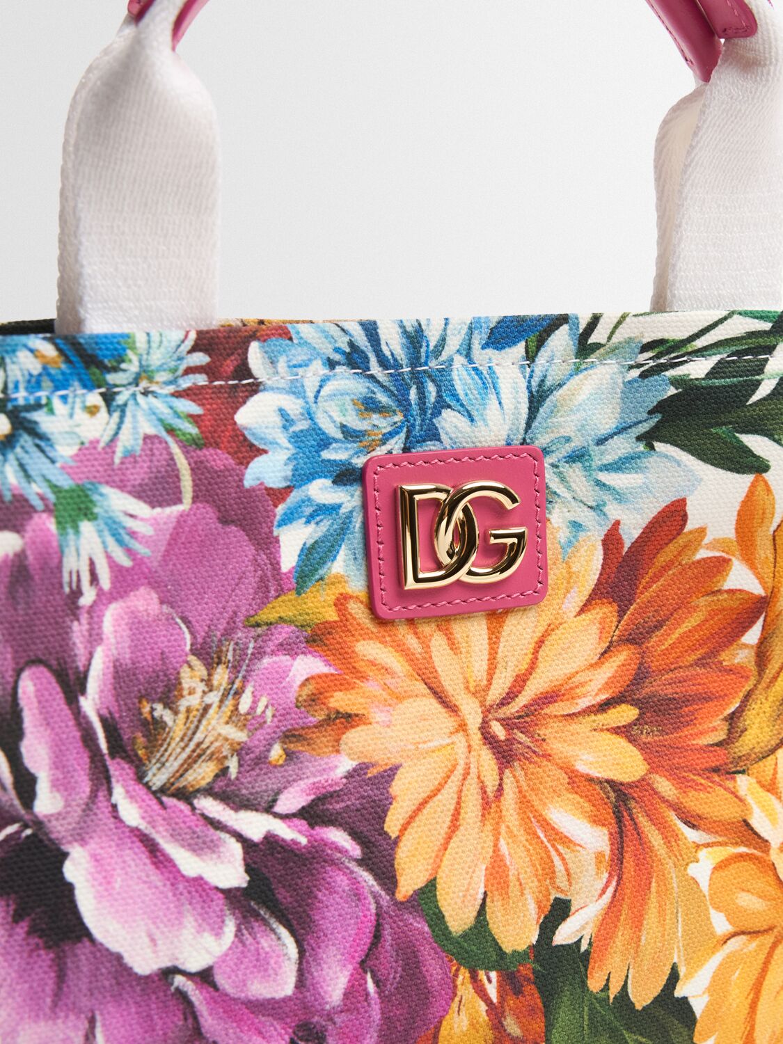 Dolce & Gabbana Printed Cotton Canvas Bag