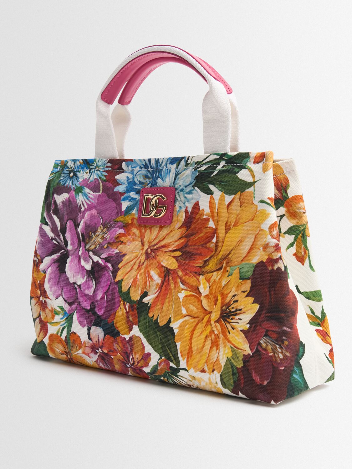 Dolce & Gabbana Printed Cotton Canvas Bag