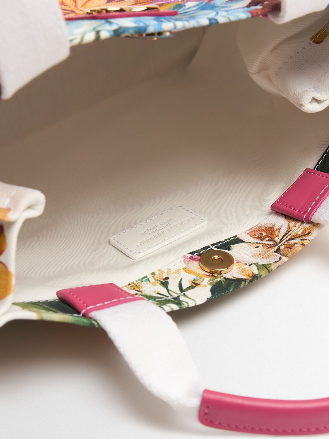 Dolce & Gabbana Printed Cotton Canvas Bag