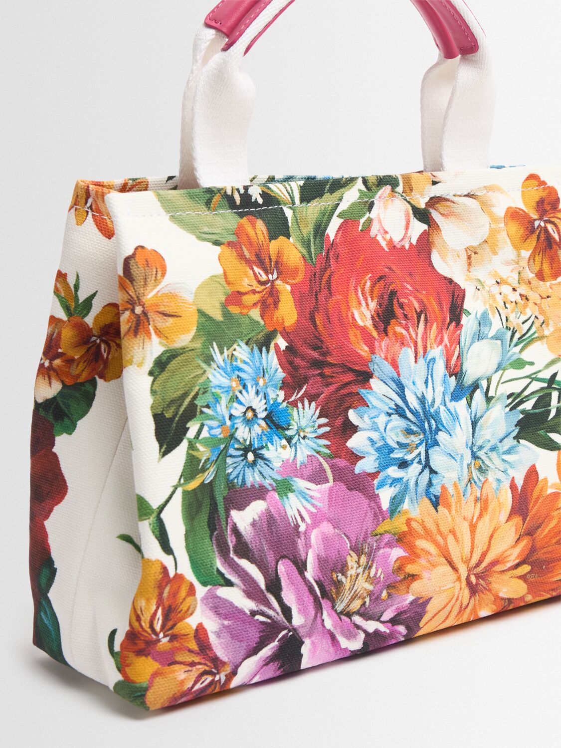 Dolce & Gabbana Printed Cotton Canvas Bag