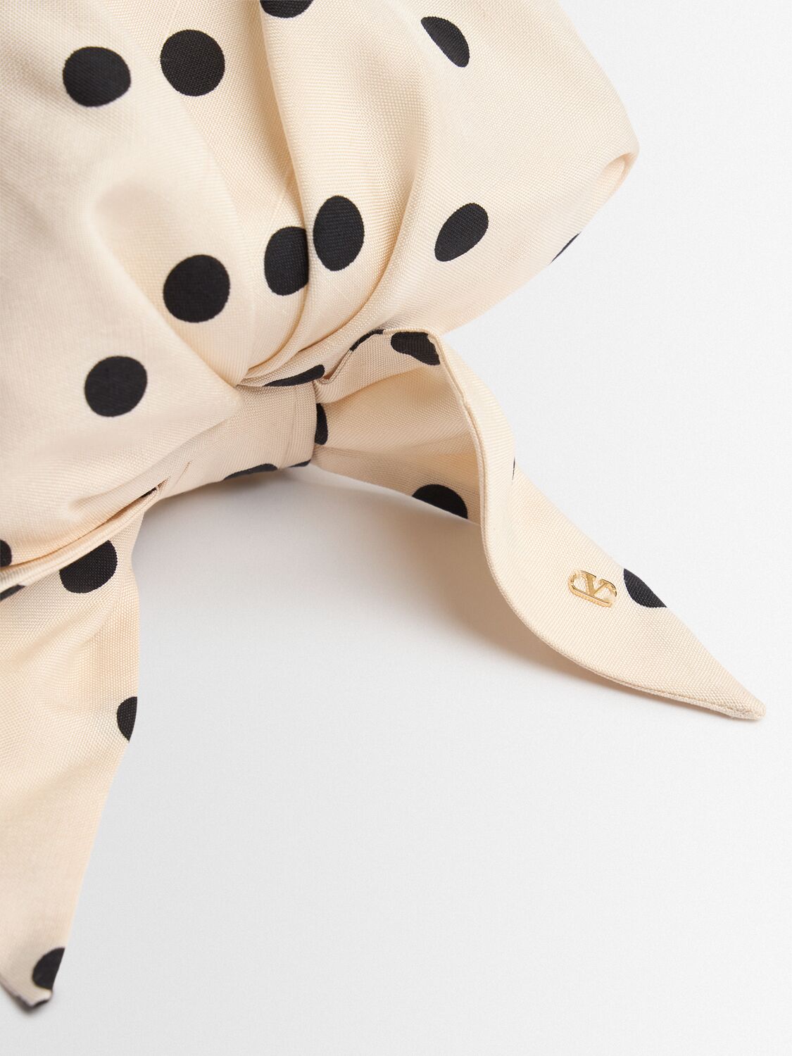 Valentino Polka Dot Printed Silk Scarf