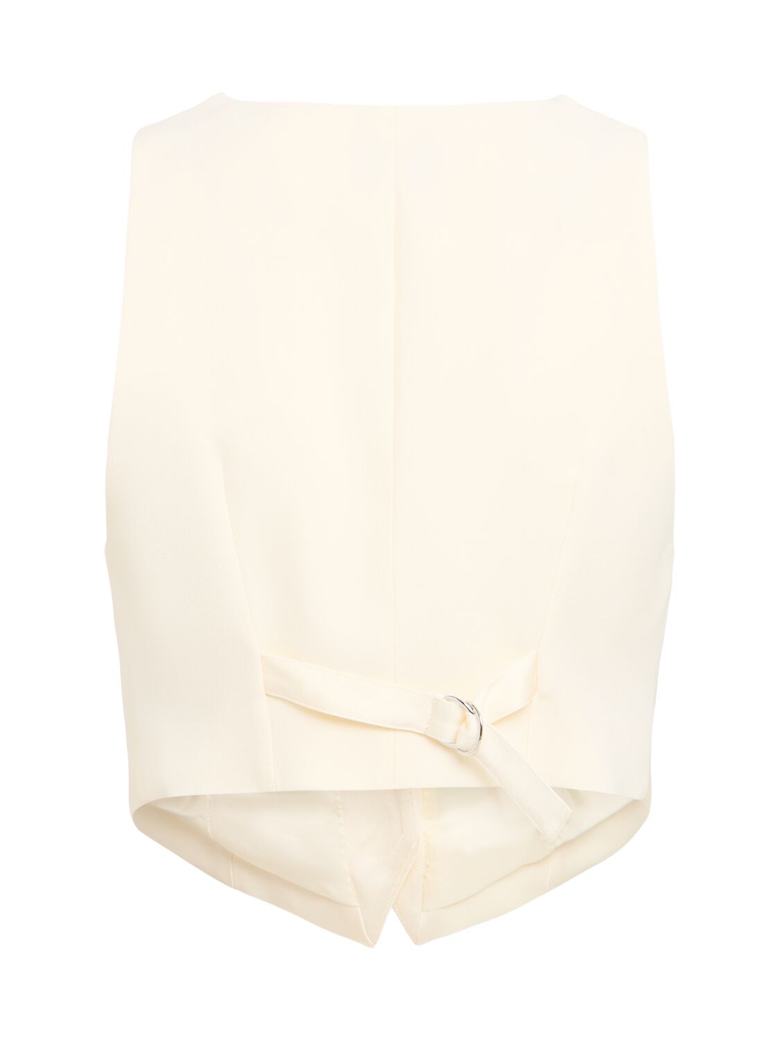 Forte Forte Anvers Satin Cropped Vest In Neutral