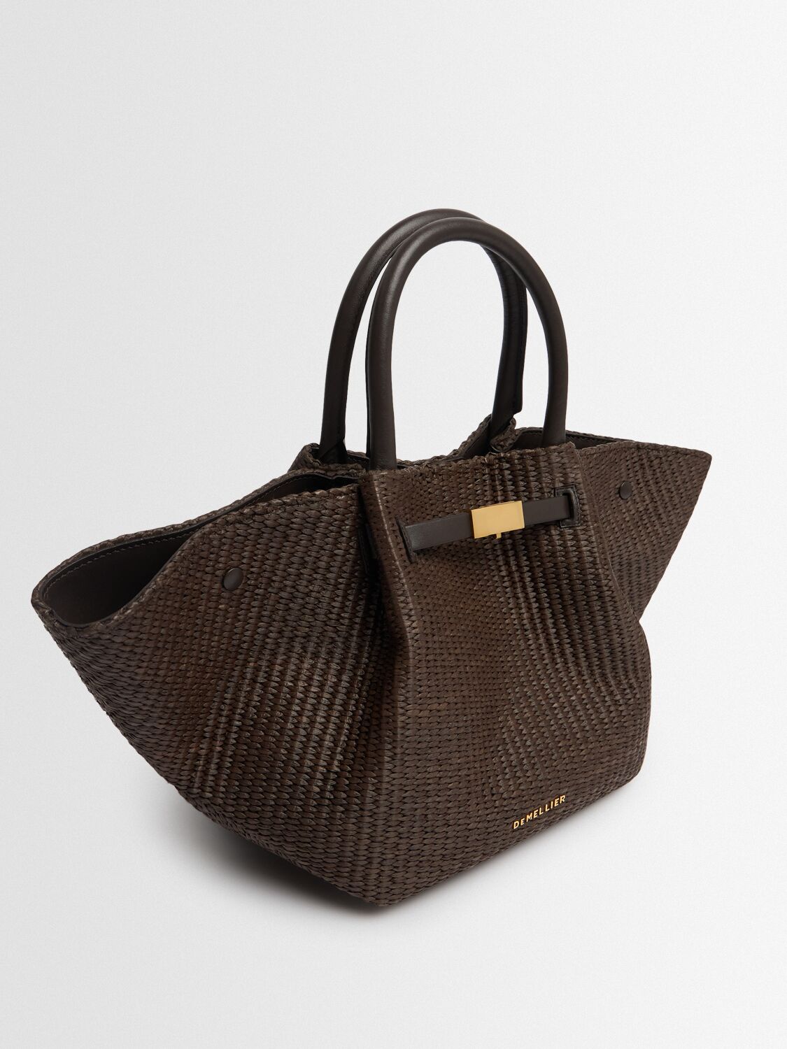 Demellier The Midi New York Raffia Bag