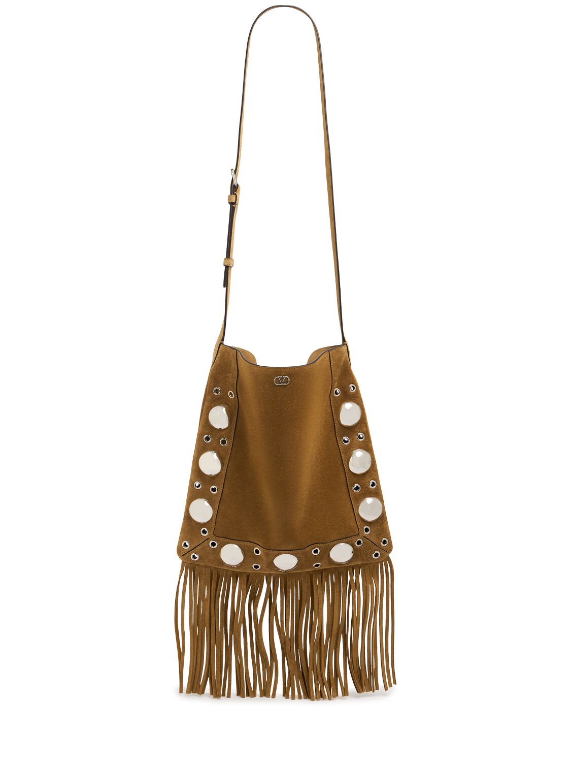Valentino Garavani Fringed Suede Shoulder Bag